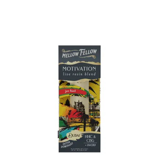 [T-1186-01] MELLOW FELLOW LIVE RESIN BLEND 1ML DISPOSABLE 6 pk Box (Jet Fuel)