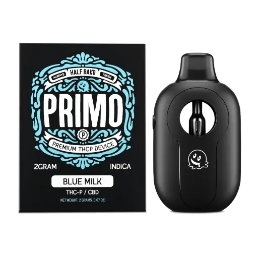 [T-1080-01] HALF BAK'D PRIMO THC-P 2GRAM DISPOSABLE 5pk Box (Blue Milk)