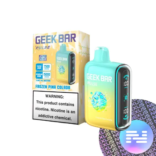 [Q-2070-01] GEEK BAR PULSE DISPOSABLE VAPE 15000 PUFFS 5PK 16ML FROZEN (Pina Colada)