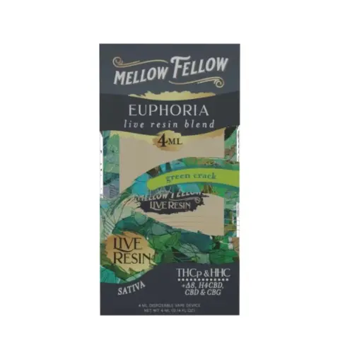 [T-1185-12] MELLOW FELLOW LIVE RESIN 4ML DISPOSABLE 6pk Box (Green Crack)