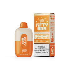 [Q-2000-12] FIFTY BAR 16ML 6500 PUFFS 5PK (Cinnamon Funnel Cake)