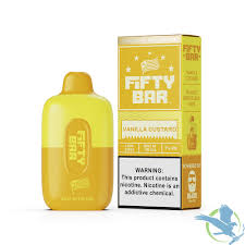 [Q-2000-14] FIFTY BAR 16ML 6500 PUFFS 5PK (Vanilla Custard)