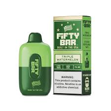 [Q-2000-02] FIFTY BAR 16ML 6500 PUFFS 5PK (Triple Watermelon)