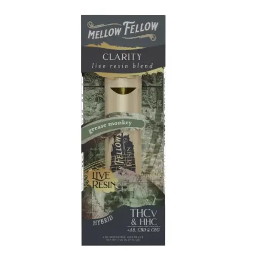 [T-1184-07] MELLOW FELLOW LIVE RESIN 2ML DISPOSABLE 6pk Box (Grease Monkey)