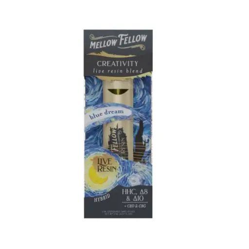 [T-1184-08] MELLOW FELLOW LIVE RESIN 2ML DISPOSABLE 6pk Box (Blue Dream)
