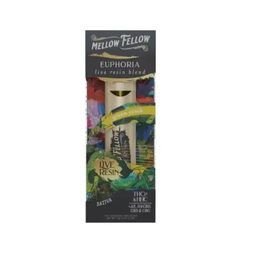 [T-1184-10] MELLOW FELLOW LIVE RESIN 2ML DISPOSABLE 6pk Box (Green Crack)