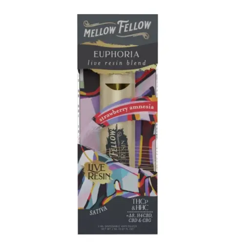 [T-1184-11] MELLOW FELLOW LIVE RESIN 2ML DISPOSABLE 6pk Box (Strawberry Amnesia)
