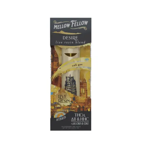 [T-1184-02] MELLOW FELLOW LIVE RESIN 2ML DISPOSABLE 6pk Box (Cali Gas)
