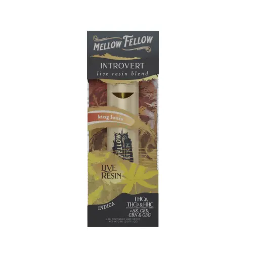 [T-1184-03] MELLOW FELLOW LIVE RESIN 2ML DISPOSABLE 6pk Box (King Louis)