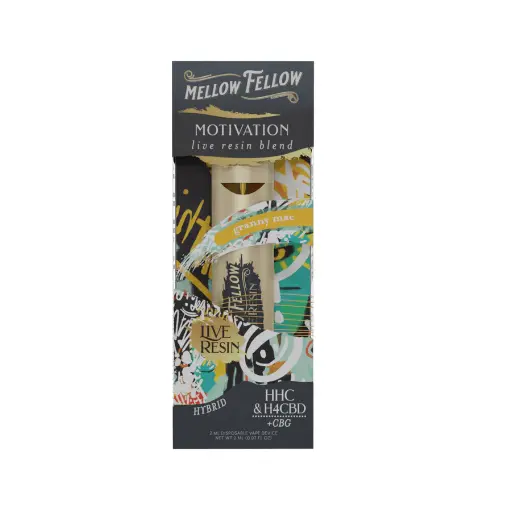 [T-1184-04] MELLOW FELLOW LIVE RESIN 2ML DISPOSABLE 6pk Box (Granny Mac)