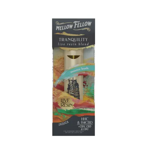 [T-1184-05] MELLOW FELLOW LIVE RESIN 2ML DISPOSABLE 6pk Box (Master Kush)