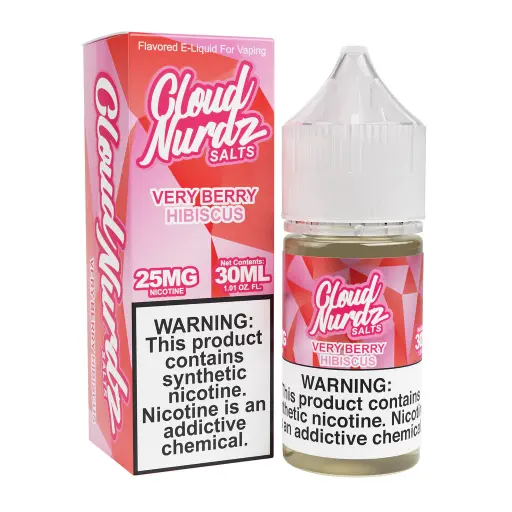 [Q-1627-11] CLOUD NURDZ SALTS 30ML (25MG, Very Berry Hibiscus)