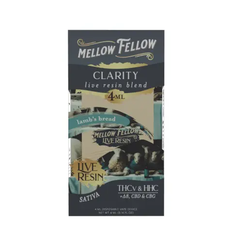 [T-1185-14] MELLOW FELLOW LIVE RESIN 4ML DISPOSABLE 6pk Box (Lamb's Bread)