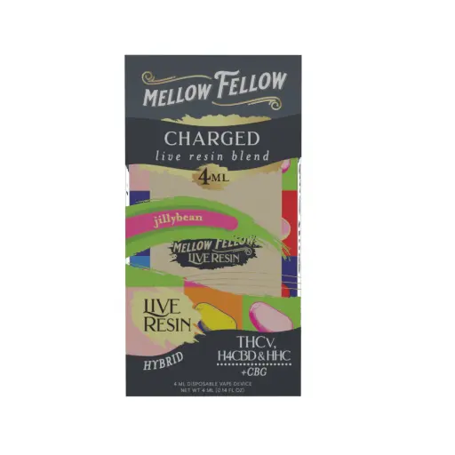 [T-1185-01] MELLOW FELLOW LIVE RESIN 4ML DISPOSABLE 6pk Box (Jilly Bean)