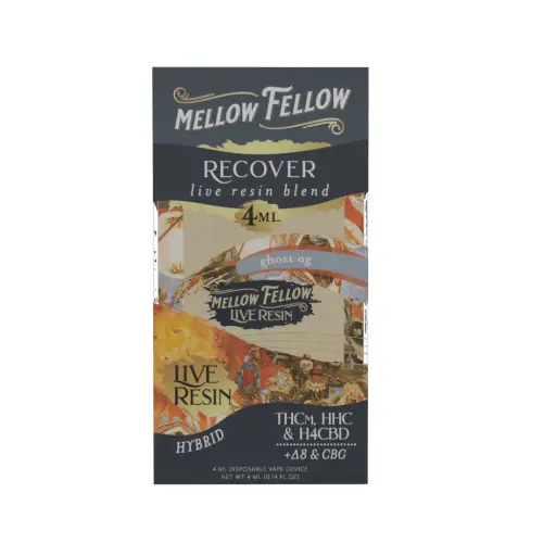 [T-1185-04] MELLOW FELLOW LIVE RESIN 4ML DISPOSABLE 6pk Box (Ghost OG)