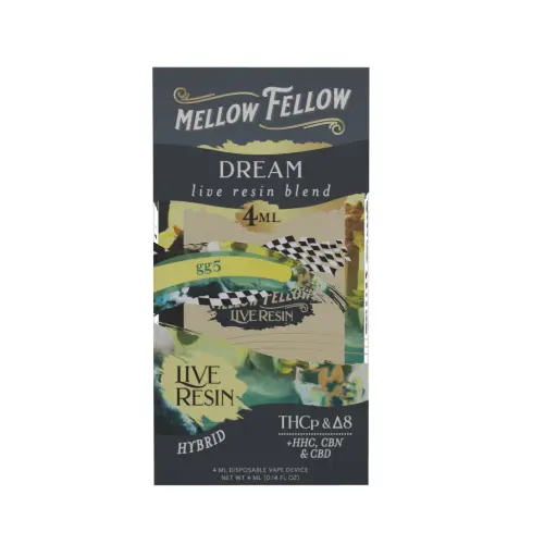 [T-1185-06] MELLOW FELLOW LIVE RESIN 4ML DISPOSABLE 6pk Box (Maui Wowie)