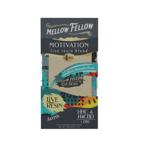 [T-1185-09] MELLOW FELLOW LIVE RESIN 4ML DISPOSABLE 6pk Box (Alaskan Thunderf*ck)