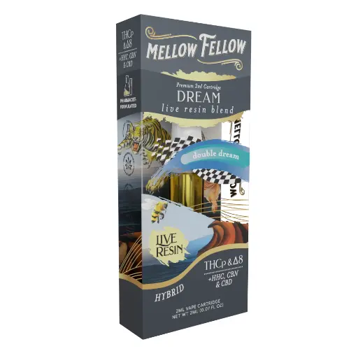 [T-1183-07] MELLOW FELLOW LIVE RESIN 2ML CARTRIDGE 6pk Box (Double Dream)