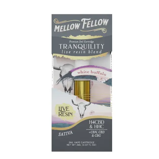 [T-1183-10] MELLOW FELLOW LIVE RESIN 2ML CARTRIDGE 6pk Box (White Buffalo)