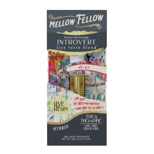 [T-1183-02] MELLOW FELLOW LIVE RESIN 2ML CARTRIDGE 6pk Box (AK-47)