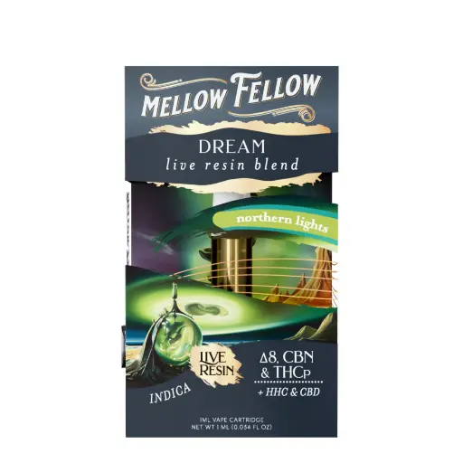 [T-1182-10] MELLOW FELLOW LIVE RESIN 1ML CART 6PK A BOX (Northern Lights)