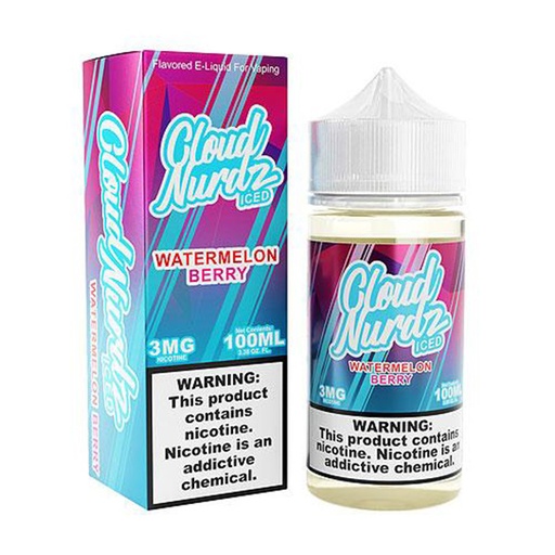 [Q-1626-18] CLOUD NURDZ ICED 100ML (6mg, Watermelon Berry)