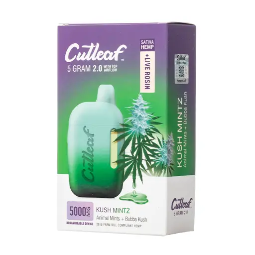 [10510] CUTLEAF THC A Live Rosin 5 GRAM 6pk Box (Kush Mintz)