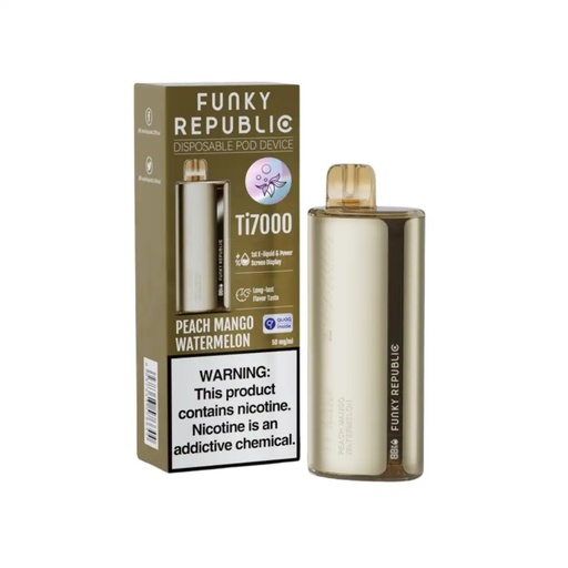 [Q-2033-07] FUNKY REPUBLIC TI7000 - 12.8ML 5PK (Peach Mango Watermelon)