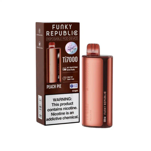 [Q-2033-08] FUNKY REPUBLIC TI7000 - 12.8ML 5PK (Peach Pie)