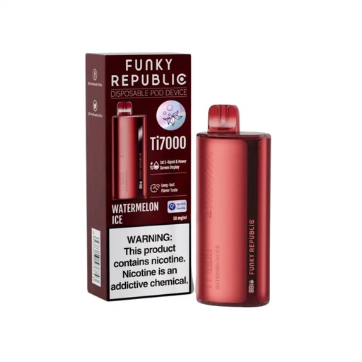 [Q-2033-17] FUNKY REPUBLIC TI7000 - 12.8ML 5PK (Watermelon Ice)