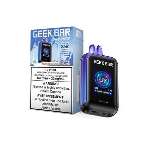 [Q-2077-02] GEEK BAR SKY VIEW 25000 16ML 5PK (Blue Razz Ice)