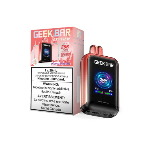 [Q-2077-07] GEEK BAR SKY VIEW 25000 16ML 5PK (Peach Raspberry)