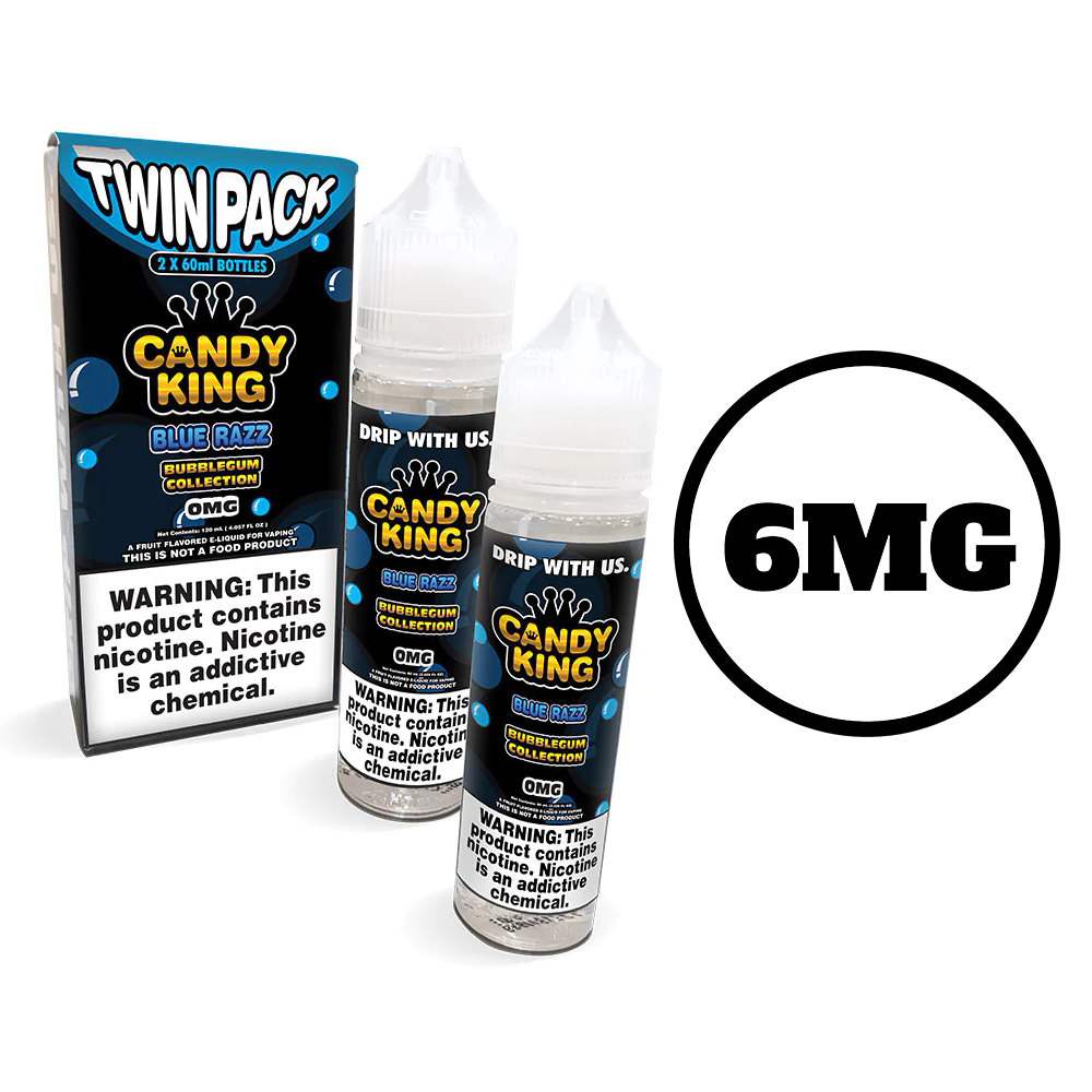 [Q-1548-02] CANDY KING 60ML (TWIN PACK) (6mg, Blue Razz)