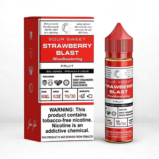 [Q-2198-31] GLAS BSX 60ML (3mg, Strawberry Blast)