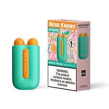 [Q-3839-10] VOZOL NOSE KNOWS DISPOSABLE 10ML 5PK  (White Peach Sakura Ice)