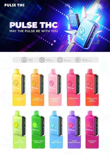 [T-1192-01] PULSE THC 5G THC-A THCP 5pk Box (Blue Bubba Dream Indica)
