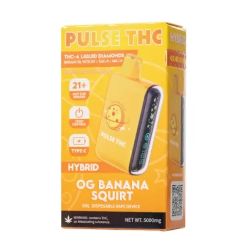 [T-1192-05] PULSE THC 5G THC-A THCP 5pk Box (OG Banana Squirt Hybrid)