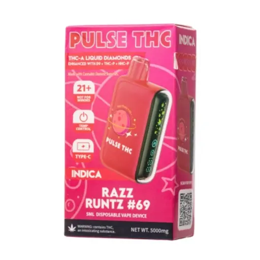 [T-1192-06] PULSE THC 5G THC-A THCP 5pk Box (Razz Runtz #69)