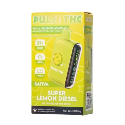 [T-1192-09] PULSE THC 5G THC-A THCP 5pk Box (Super Lemon Diesel Sativa)