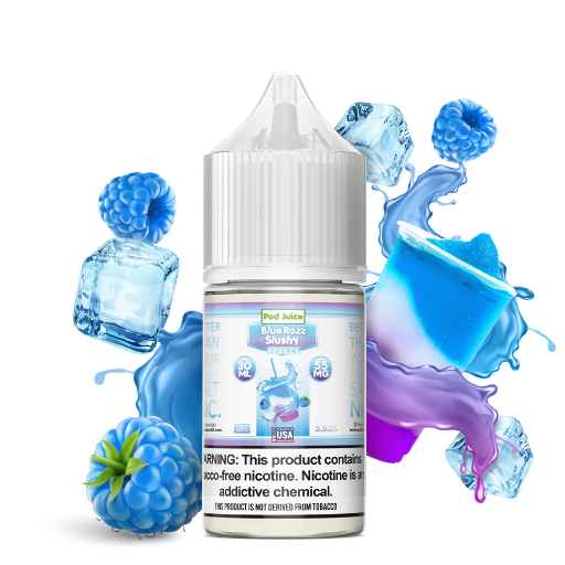 [Q-3094-10] POD JUICE 30ML (55mg, Blue Razz Slushy Freeze)