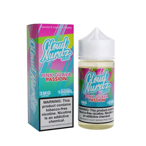 [Q-1626-22] CLOUD NURDZ ICED 100ML (6mg, Pink Guava Passion)