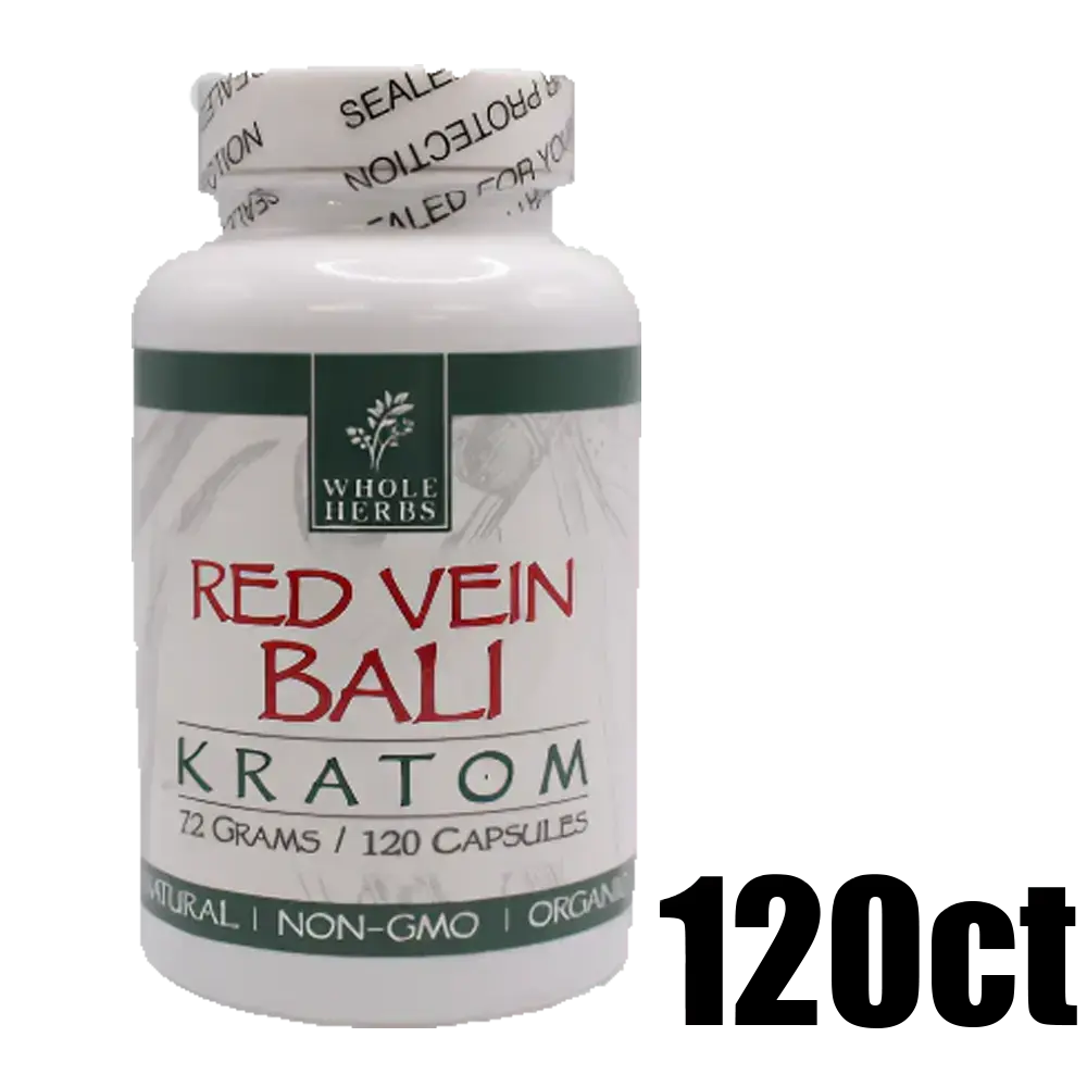 [Q-4049-05] WHOLE HERBS KRATOM 120CT (Red Vein Maeng Da)