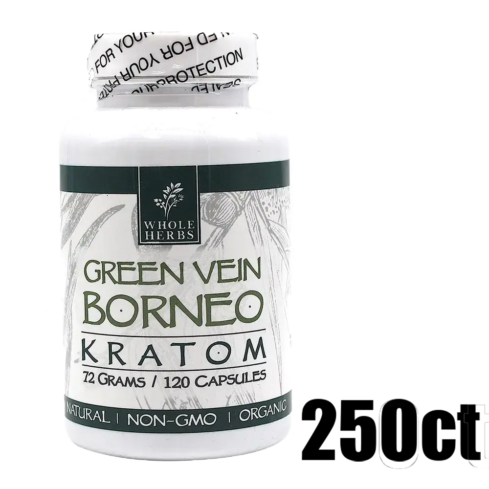 [Q-4050-02] WHOLE HERBS KRATOM 250CT (Green Vein Borneo)