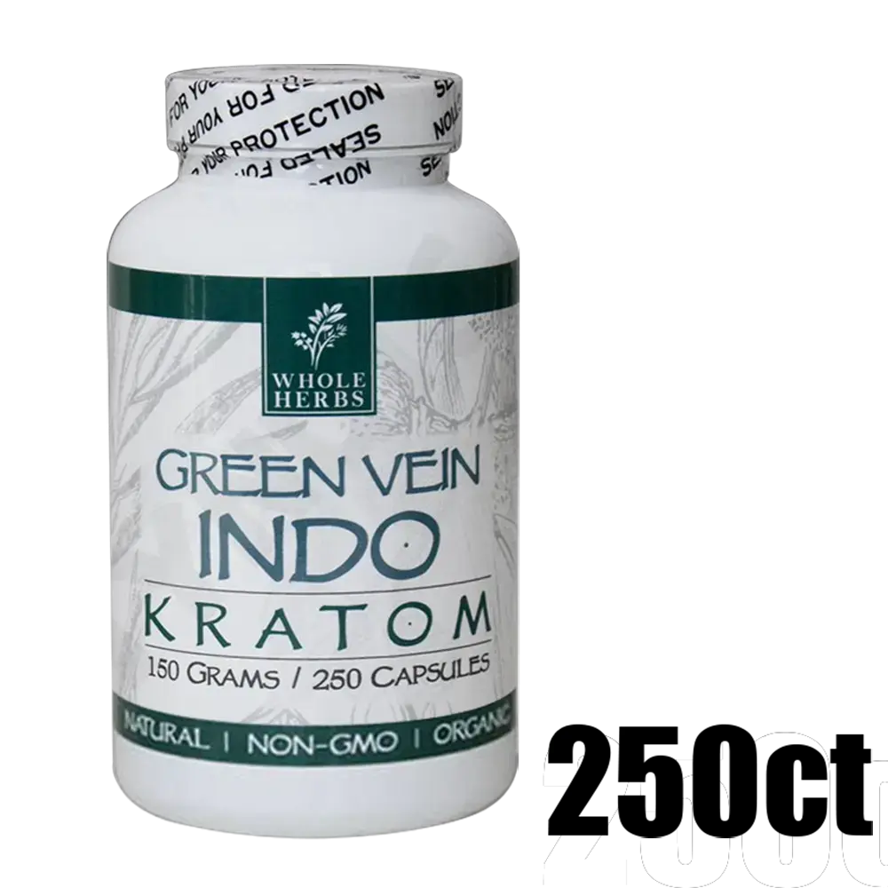 [Q-4050-04] WHOLE HERBS KRATOM 250CT (Green Vein Indo)