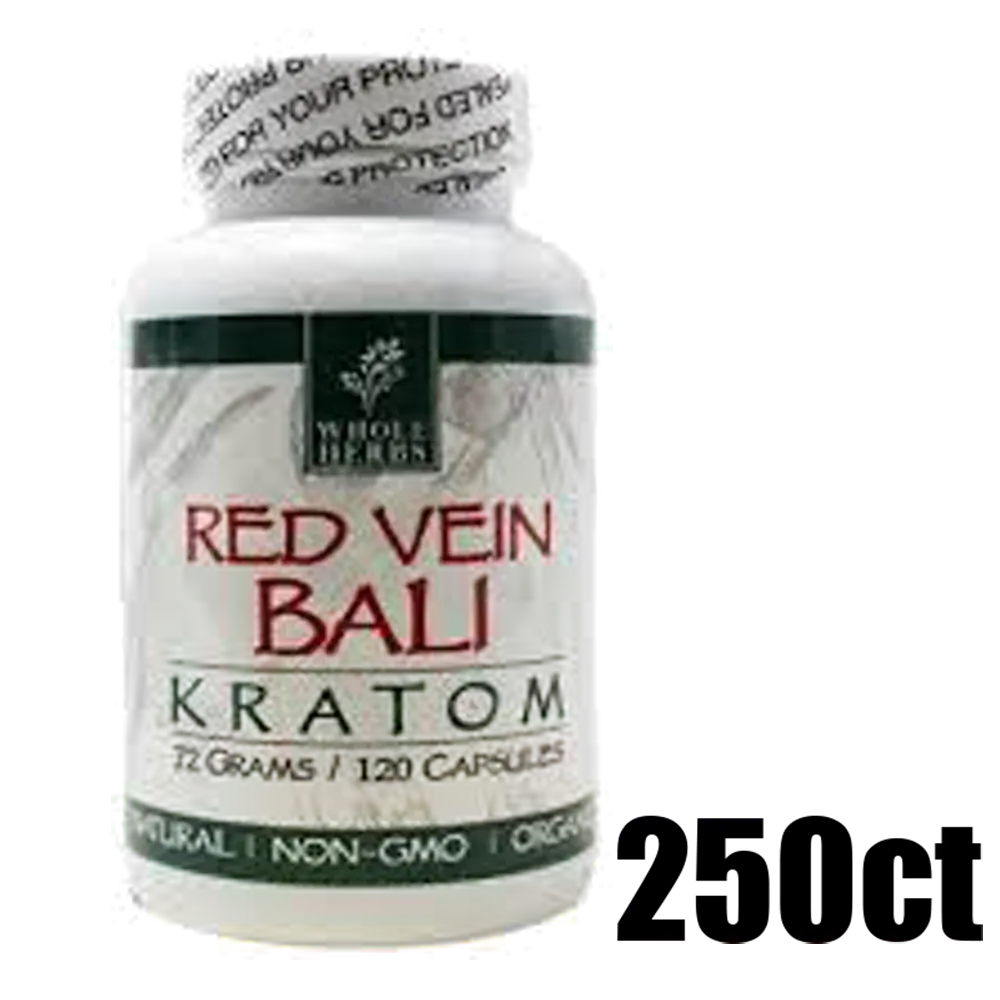 [Q-4050-01] WHOLE HERBS KRATOM 250CT (Red Vein Bali)