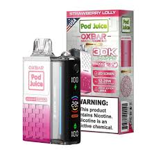 [Q-3098-28] POD JUICE X OXBAR MAGIC 30K PUFFS 13ML 5PK (Strawberry Lolly)