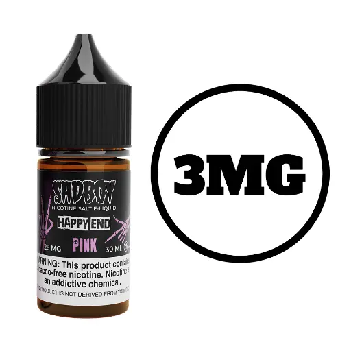 [Q-3290-01] SADBOY HAPPY END 100ML (3MG, Pink)