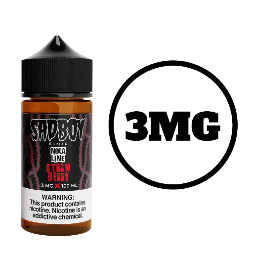 [Q-3292-02] SADBOY NOLA LINE 100ml (3MG, Strawberry)