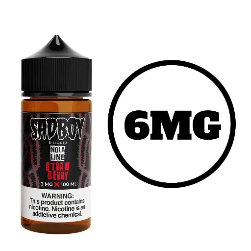 [Q-3292-04] SADBOY NOLA LINE 100ml (6MG, Strawberry)