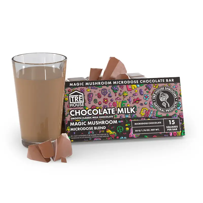 [Q-4351-01] TRE HOUSE MAGIC MUSHROOMS CHOCOLATE BAR 10PK a Box (Chocolate milk)
